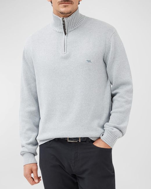 Rodd & Gunn Gray Merrick Bay Half-Zip Cotton Sweater for men