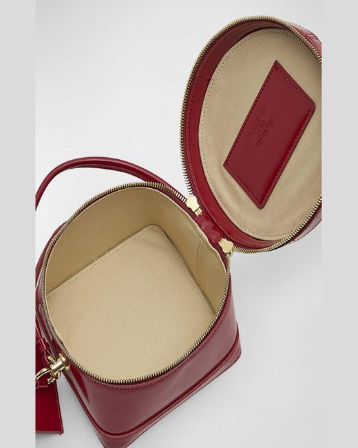 Jacquemus Red Le Vanito Patent Top-Handle Bag