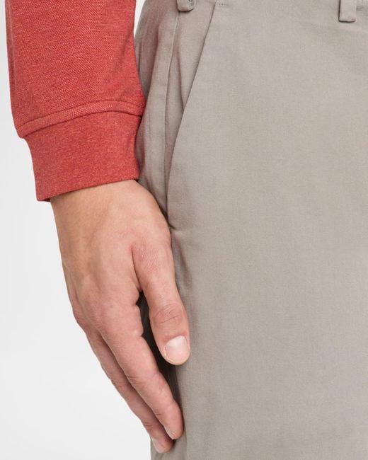 Peter Millar Gray Apos;S Flat Front Trousers for men