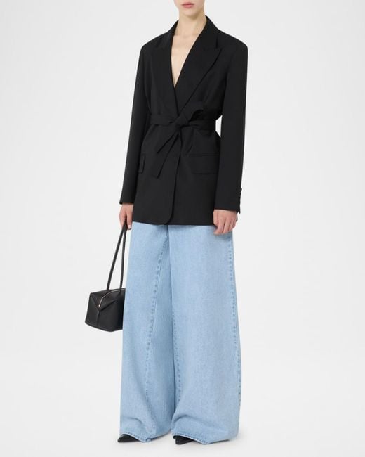 Max Mara Black Talento Wrap Blazer
