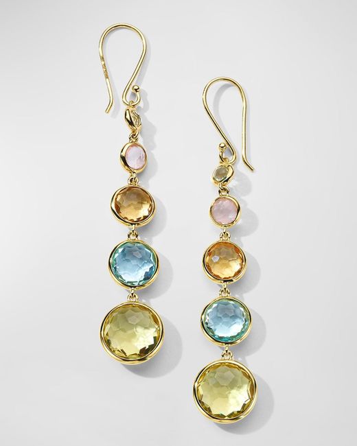 Ippolita White Lollitini 5-stone Drop Earrings In 18k Gold