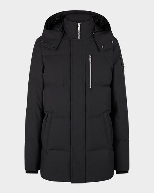 Moose Knuckles Black Apos;S Cloud 3Q Quilted Down Jacket for men