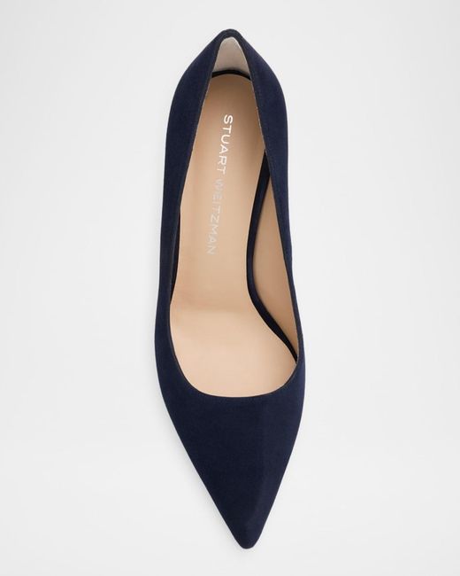 Stuart Weitzman Blue Stuart Power Suede Pumps