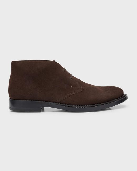 Tod's Brown Desert Suede Chukka Boots for men