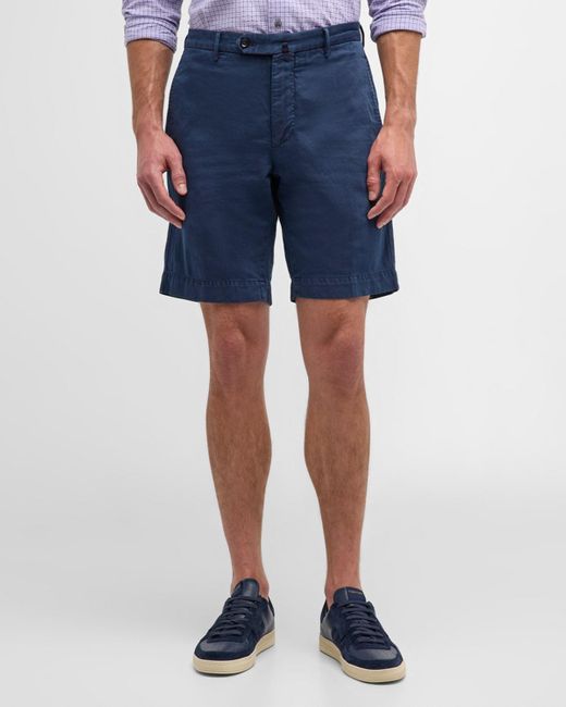 Incotex Blue Chinolino Shorts for men