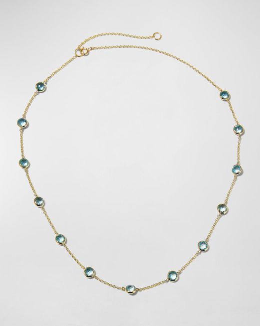 Ippolita Metallic 13-stone Station Necklace In 18k Gold