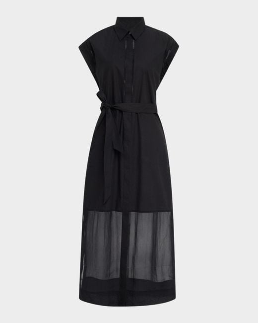 Rag & Bone Black Vance Combo Shirtdress