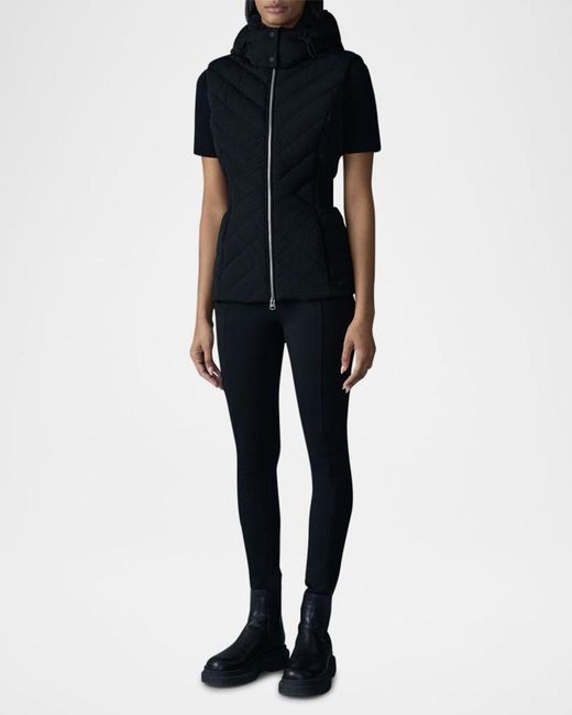 Mackage Black Hoshi Light Down Hooded Vest