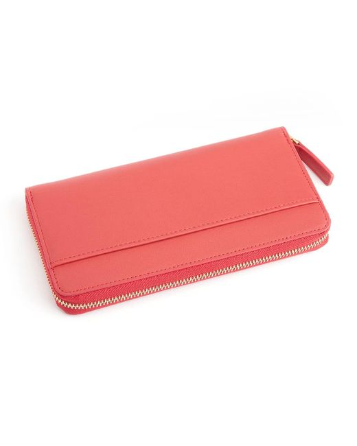 ROYCE New York Red Rfid Blocking Continental Wallet, Personalized