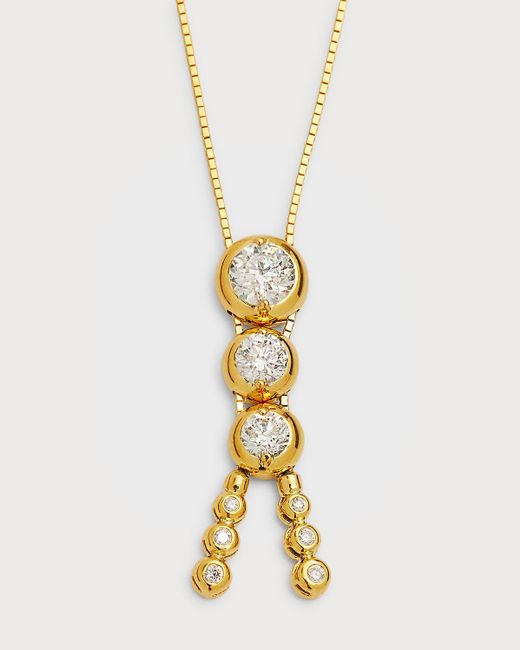 Cassidy Diamonds Metallic 18k Yellow Gold Diamond Pendant Necklace