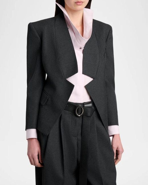 Givenchy Black Reverse Lapel Wool Jacket