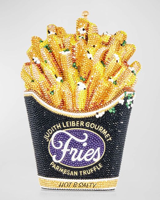 Judith Leiber Metallic Truffle French Fries Clutch Bag