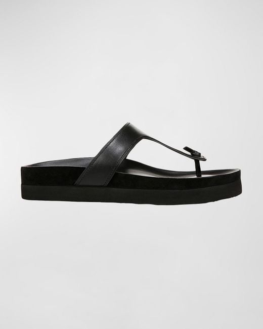 Vince Black Frankie Leather Sandals