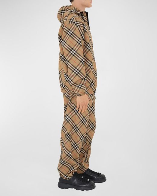 Burberry Natural Check Twill Drawstring Pants for men