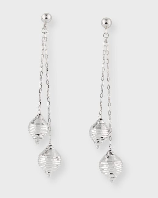 Platinum Born White Orbit Earrings