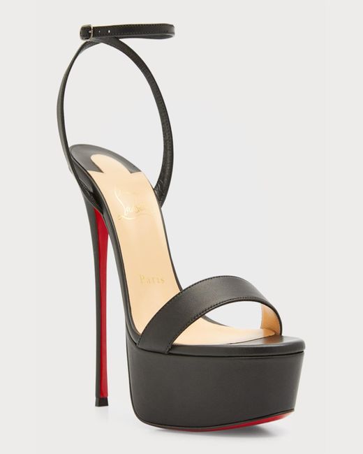 Christian Louboutin Loubi Queen Sole Platform Sandals in Black Lyst