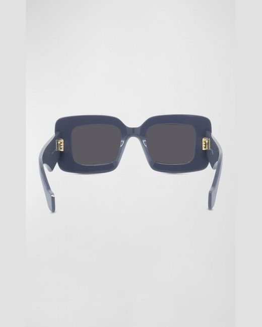 Loewe Blue Anagram Rectangle Acetate Sunglasses