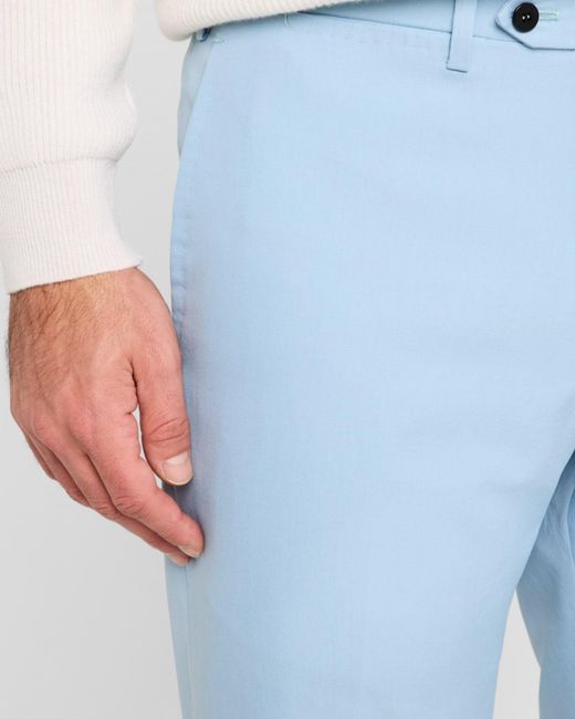 Kiton Blue Apos;S Flat-Front Twill Pants for men
