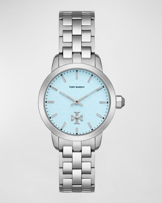 Tory Burch Blue The Tory-Tone Stainless Steel Watch