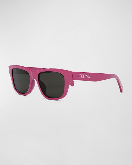 Céline Pink Square Acetate Sunglasses