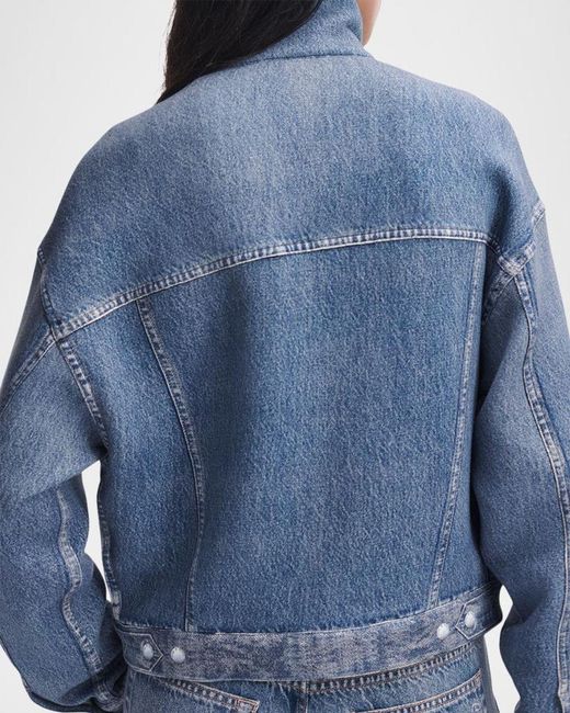 Rag & Bone Blue Miramar Mallow Trucker Jacket