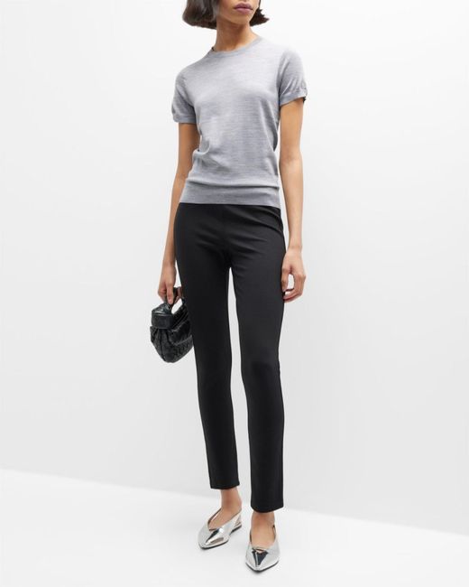 Theory Blue Basic Regal Wool Short-sleeve Tee