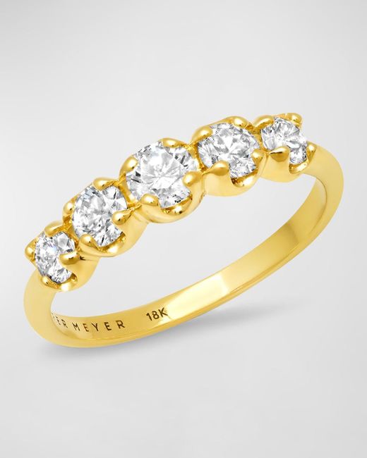 Jennifer Meyer Metallic 18K Graduated Diamond Ring