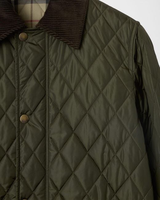 Burberry Green Quilted Barn Jacket