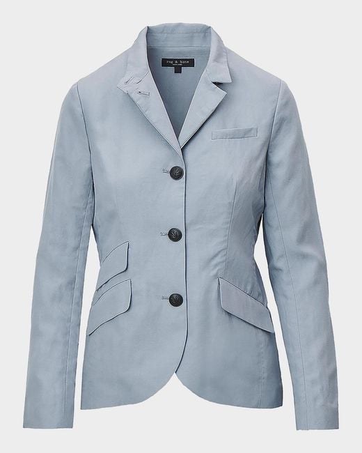 Rag & Bone Blue Slade Solid Blazer