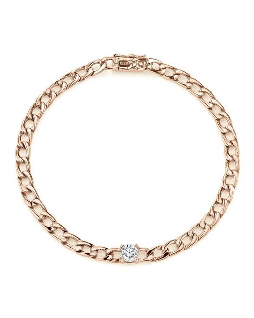 Anita Ko Metallic 18k Rose Gold Diamond 0.37 Chain Bracelet