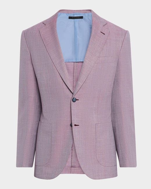 Brioni Purple Apos;S Herringbone Blazer for men