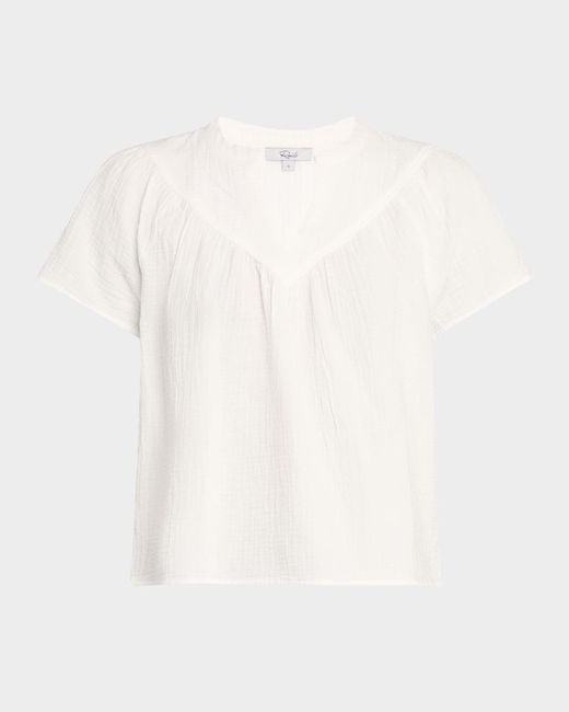 Rails White Sayer Gauze Blouse