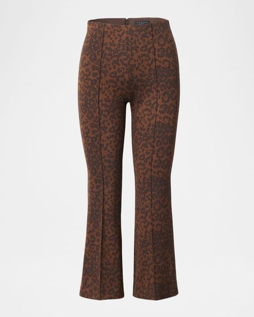 Rag & Bone Women's Brown Irina Kick-Flare Ponte Pants