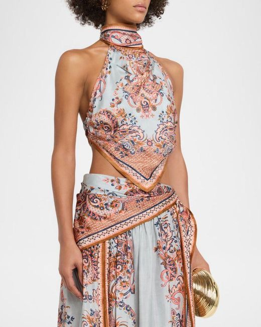 Zimmermann Pink Aster Scarf Top