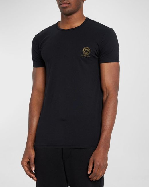 Versace Black 2-pack Medusa Head Logo T-shirt for men