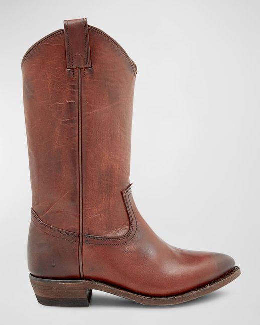 Frye Brown Billy Calfskin Western Boots