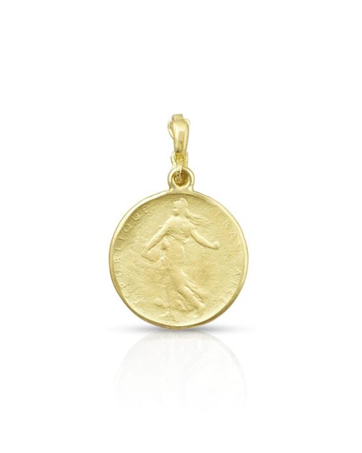 Dominique Cohen Metallic 18k Yellow Gold Goddess Coin Classic Enhancer