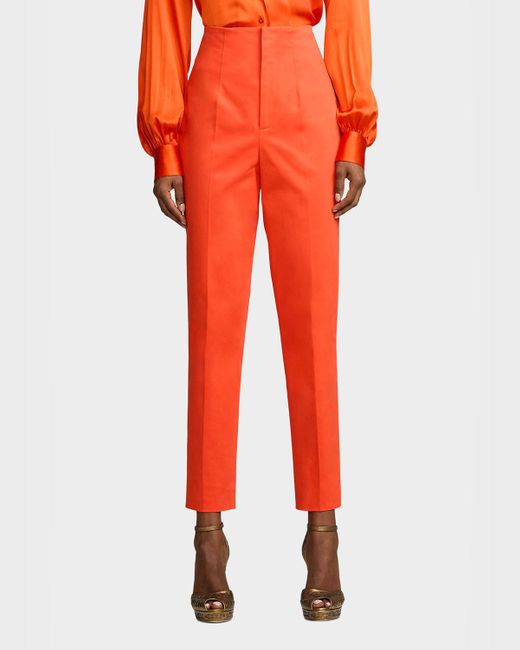 Ralph Lauren Collection Orange Ramona Slim-Fit Pants