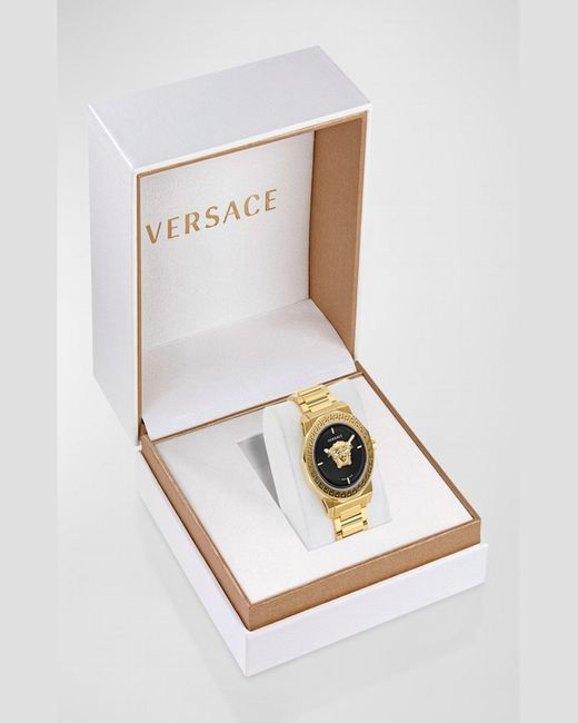Versace Metallic 38Mm Medusa Deco Watch With Bracelet Strap, Plated