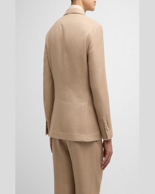 Brunello Cucinelli Natural Exclusive Diagonal Suit for men