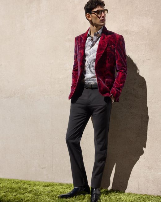 Etro Black Apos;S Slim Flat-Front Evening Pants for men