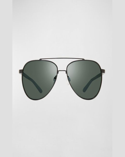 Revo Black Arthur Metal Aviator Sunglasses for men