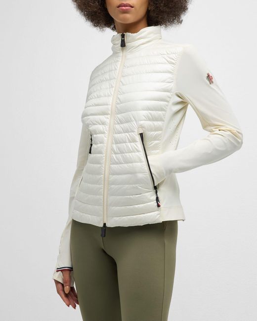 Moncler Natural Quick-Drying Technical Jersey Puffer Jacket