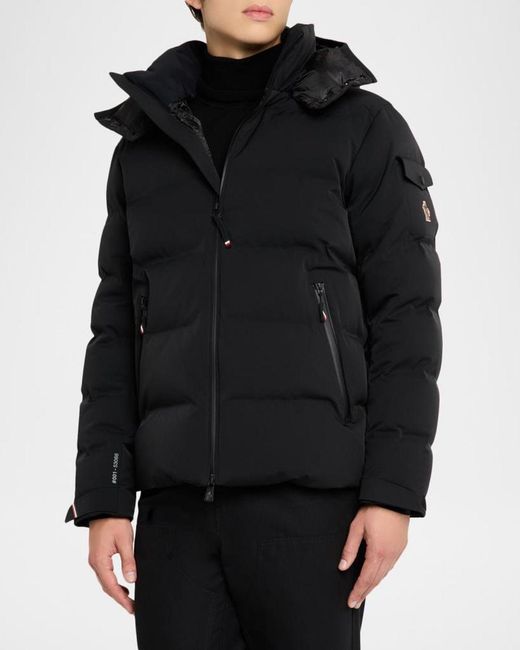 Moncler Blue Apos;S Stretch Nylon Montgetech Puffer Jacket for men