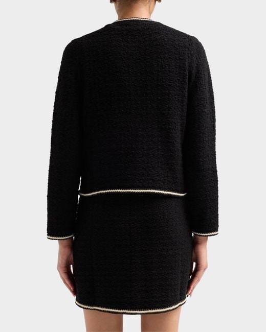 Jonathan Simkhai Black Anouk Cotton Button-Front Jacket