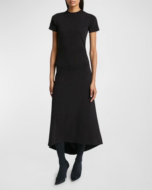 Balenciaga Black Patched T Shirt Dress