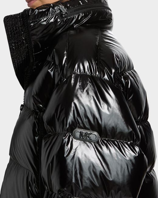 MICHAEL Michael Kors Black Short Down Puffer Jacket