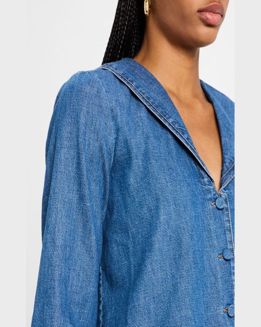 FRAME Blue The Fleet Top