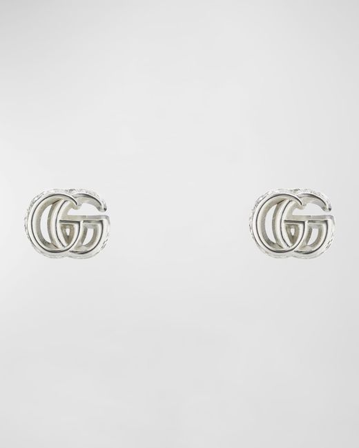 Gucci Metallic Gg Marmont Sterling Silver Stud Earrings