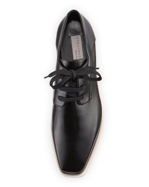 Stella McCartney Black Elyse Platform Oxfords